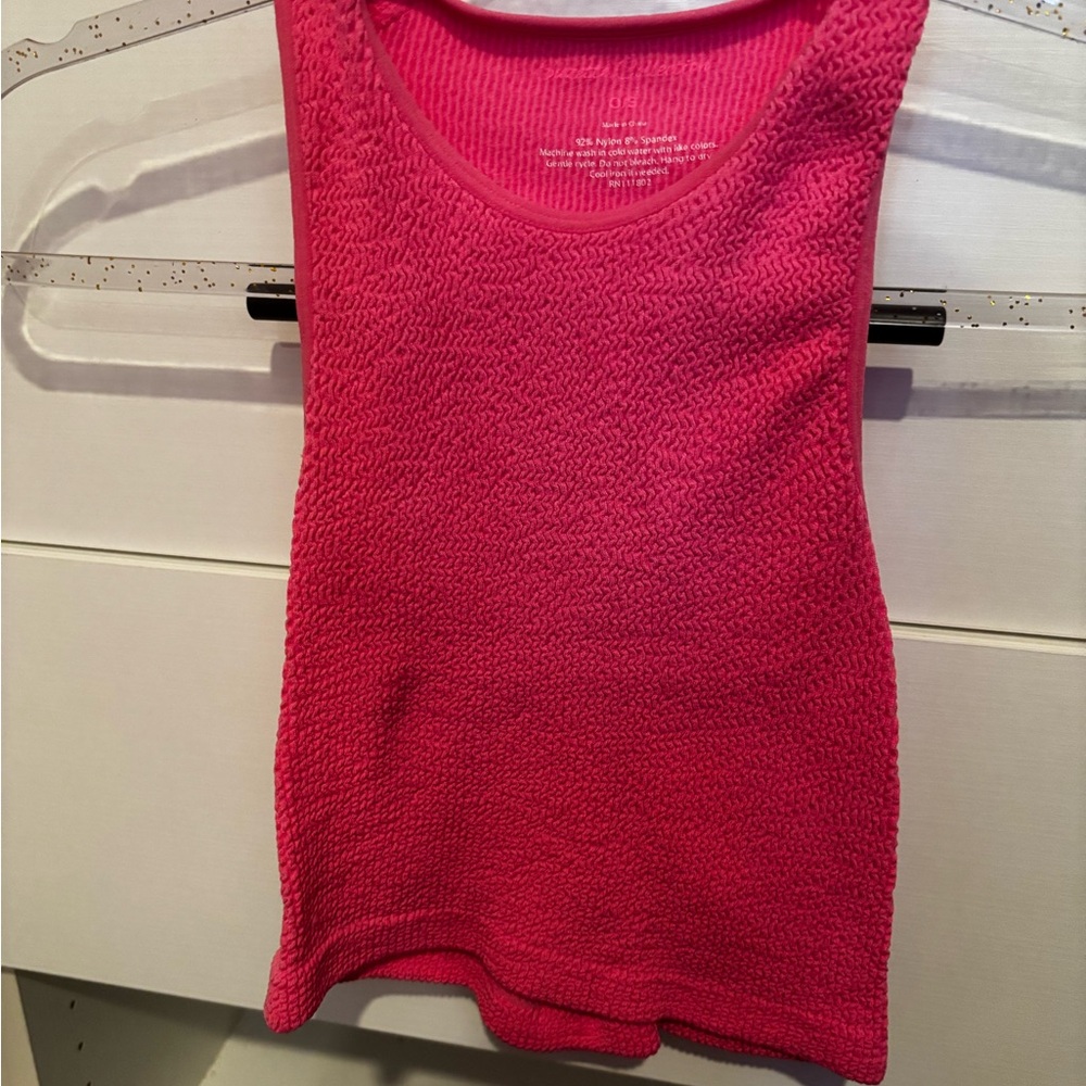 Pink Sleeveless Knit Top